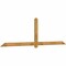 Ekena Millwork Eugene Rough Sawn Timber Gable Bracket, Western Red Cedar, 108"W x 31 1/2"H x 2"D x 4"F, 7/12 Pitch GBW108X31X0204EUG00RWR - alternate 5